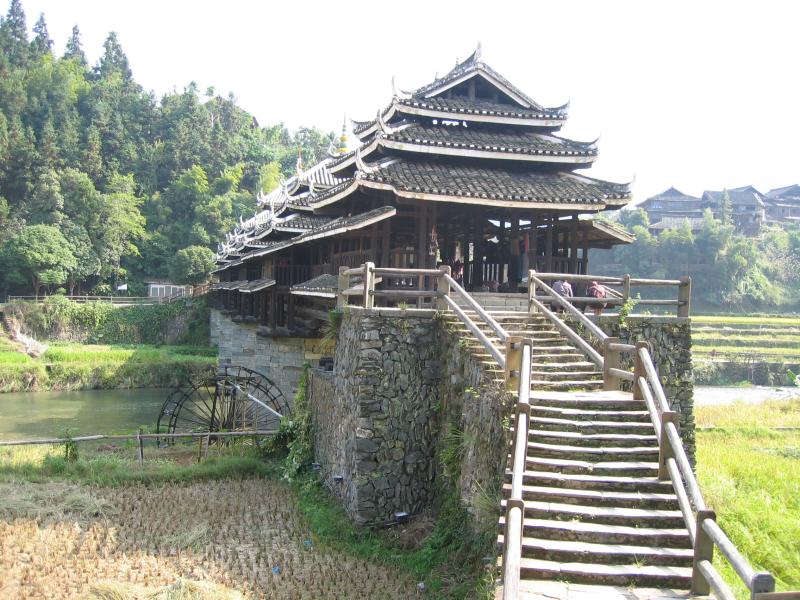 程阳风雨桥,八寨,三江鼓楼